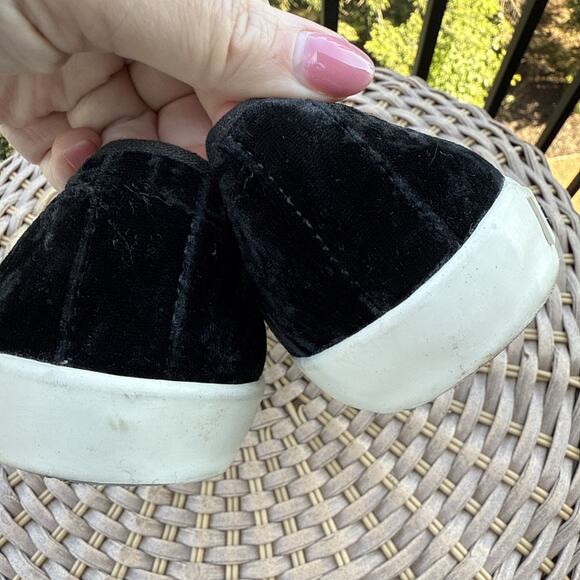 Sea Vees Monterey Sneaker Crush US 7 Black Velvet Lace Up Low Round Toe - Picture 12 of 16